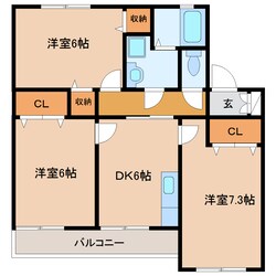 トレステーラ東中津ヴィラの物件間取画像